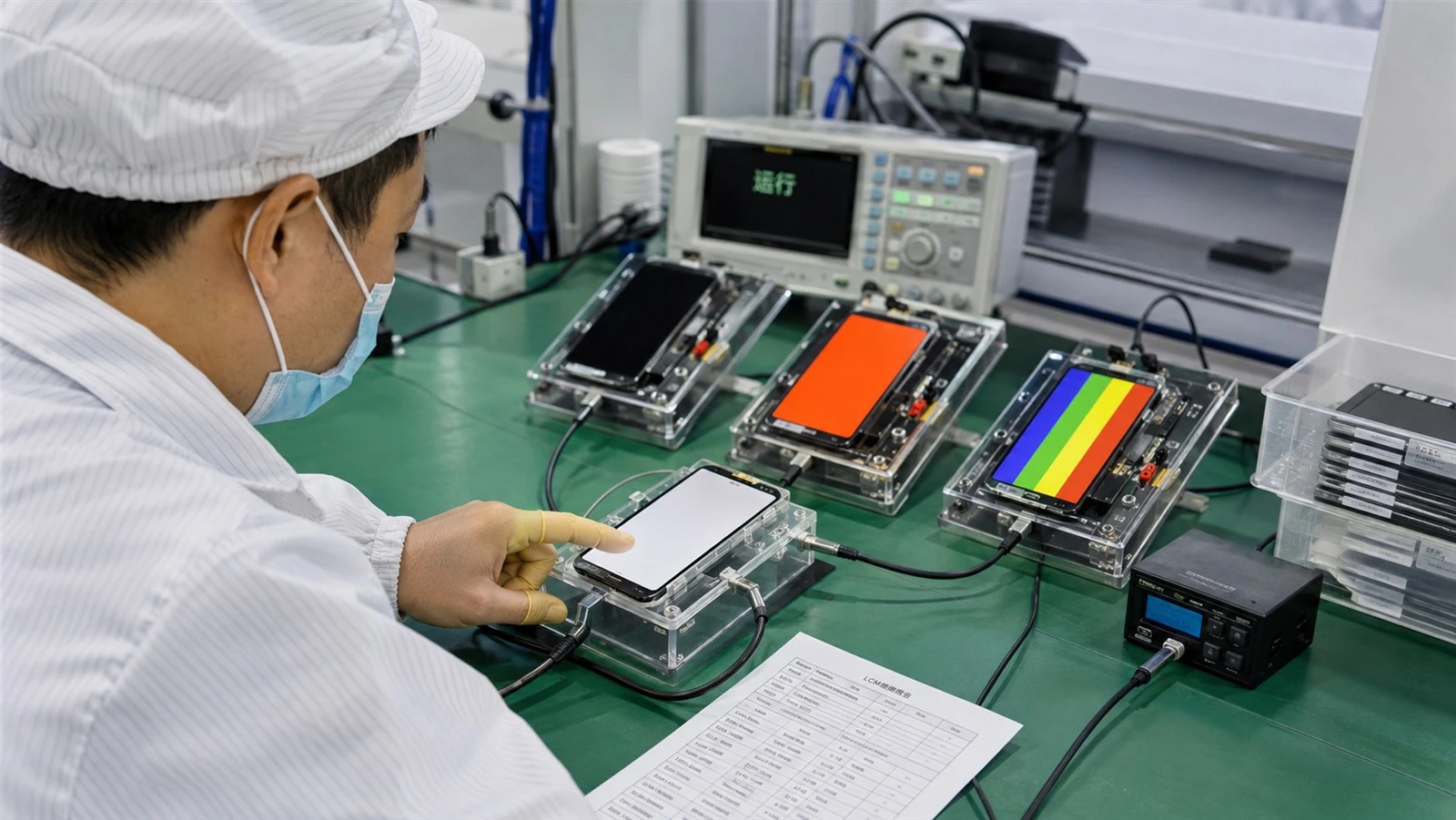 LCD functional testing for quality control LCD functional testing for quality control